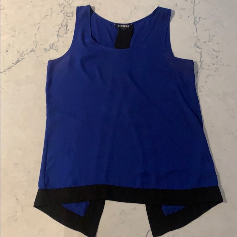 Royal Blue Express top with open back